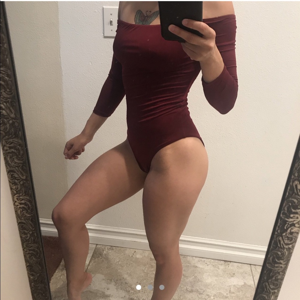 Off the shoulder leotard